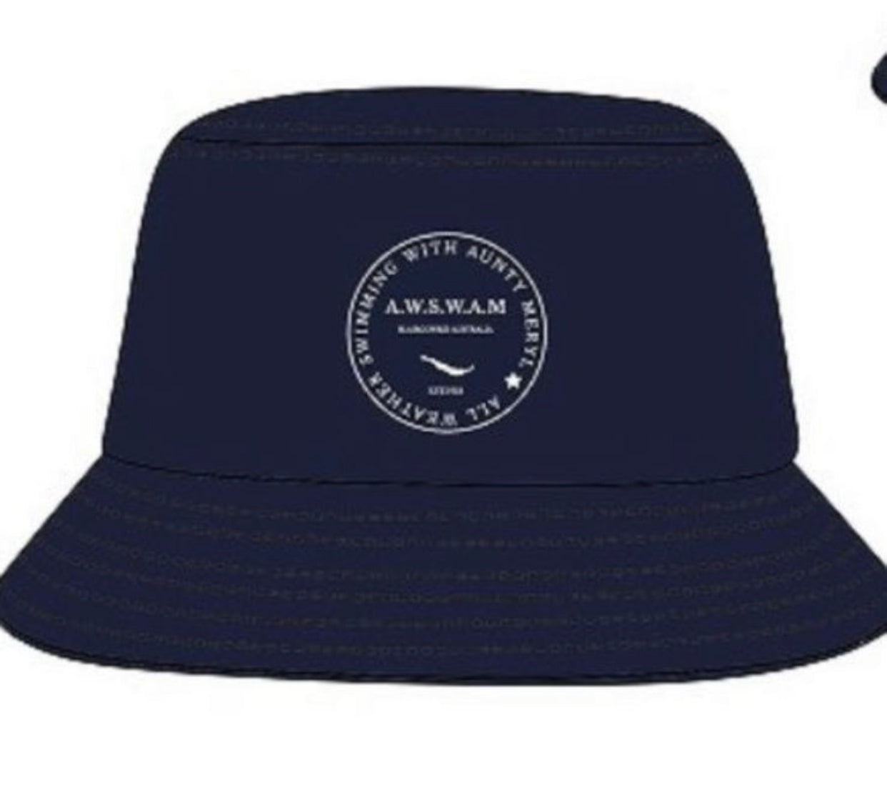 Bucket hat with woven logo badge